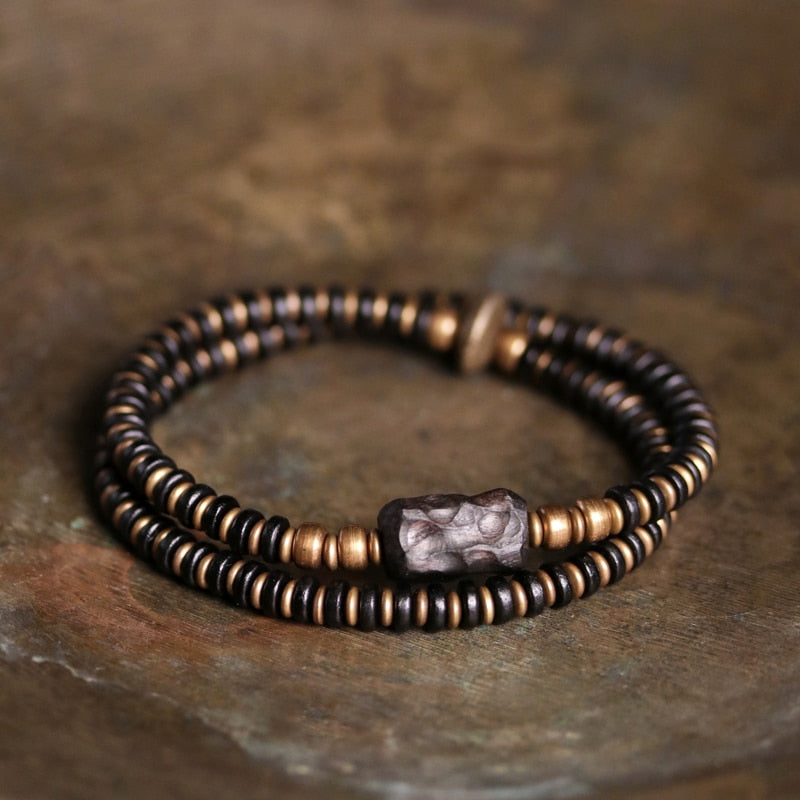 Harald Handmade Ebony Copper Bracelet Kajoon London