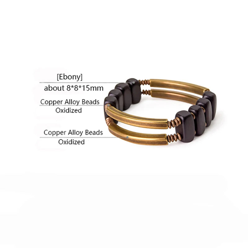 Thyra | Handmade Ebony & Copper Bracelet