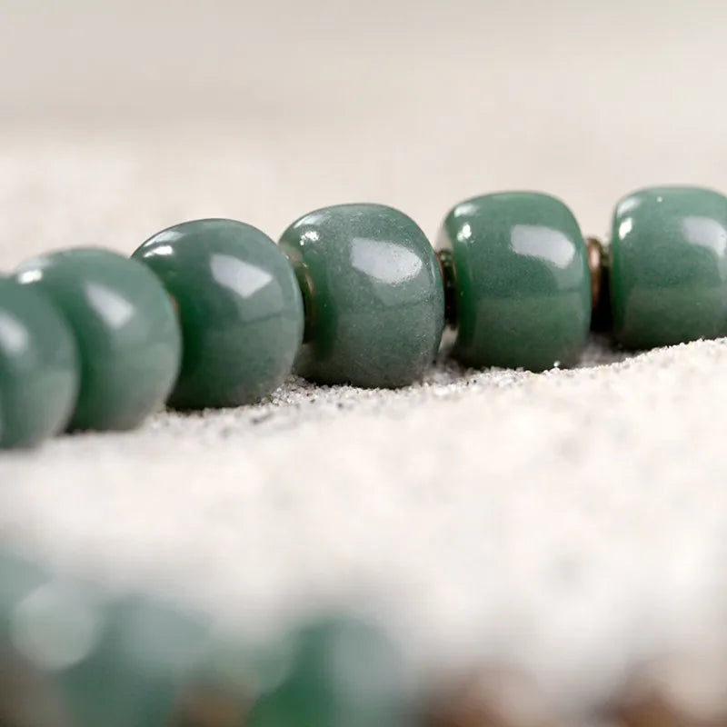 Aina | Handmade Green Bodhi Seeds & Yellow Jade Bracelet