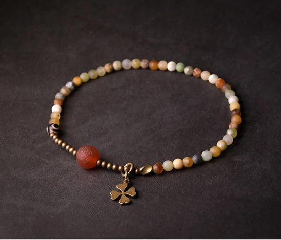 Leif | Handmade Natural Stones Bracelet - Yellow Jade