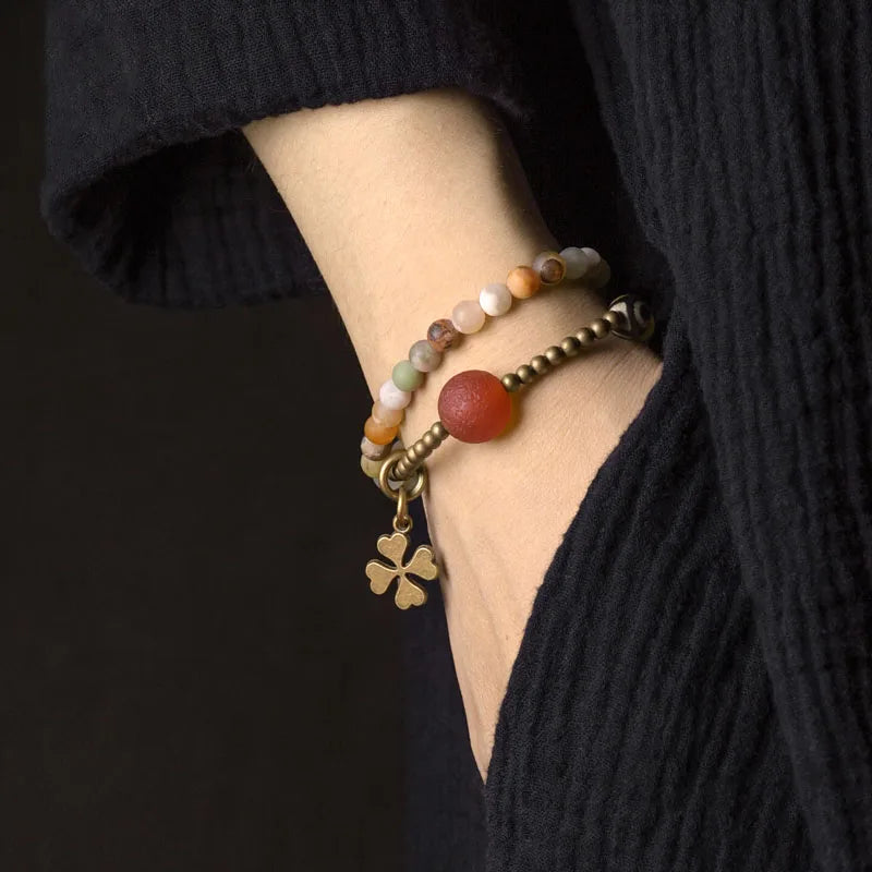 Leif | Handmade Natural Stones Bracelet - Yellow Jade