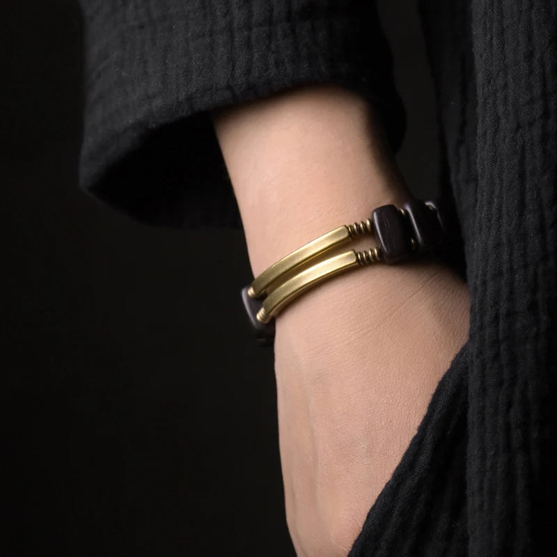 Thyra | Handmade Ebony & Copper Bracelet