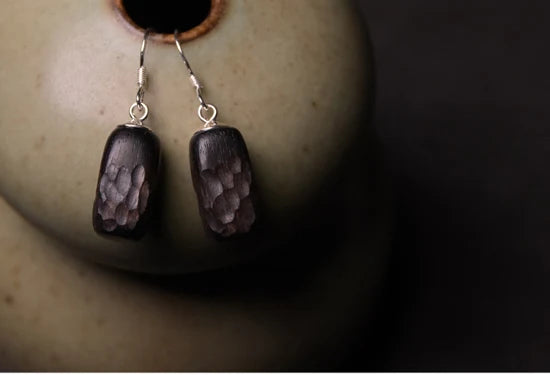 Hilda | Handmade Ebony Drop Earrings