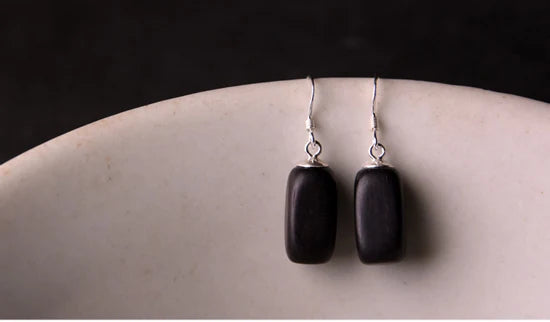 Liv | Handmade Ebony Drop Earrings