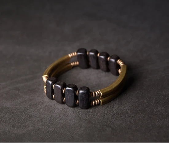 Thyra | Handmade Ebony & Copper Bracelet