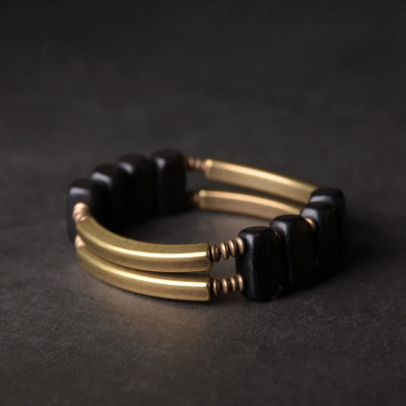 Thyra | Handmade Ebony & Copper Bracelet