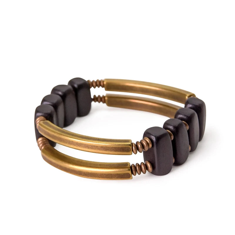 Thyra | Handmade Ebony & Copper Bracelet