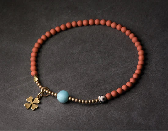 Leif | Handmade Natural Stones Bracelet - Red Jasper & Amazonite