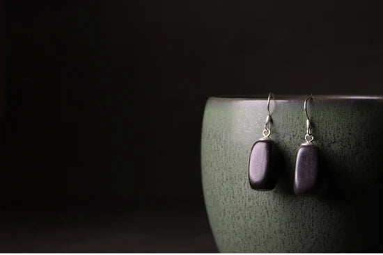 Liv | Handmade Ebony Drop Earrings