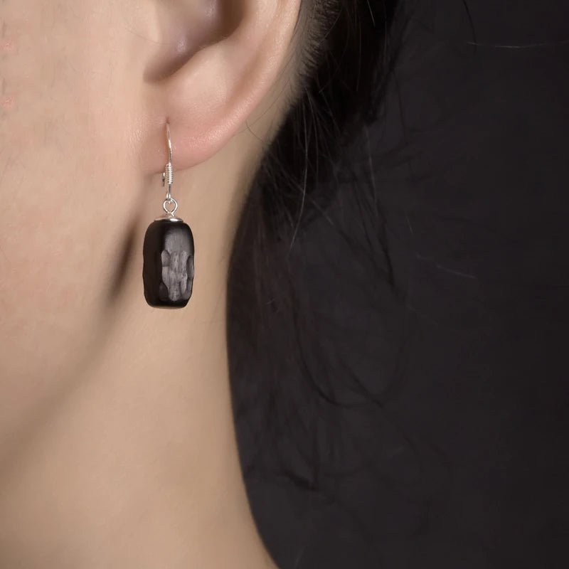 Hilda | Handmade Ebony Drop Earrings