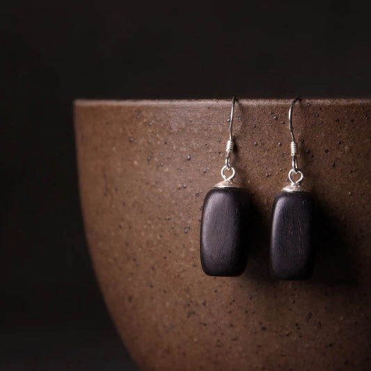 Liv | Handmade Ebony Drop Earrings