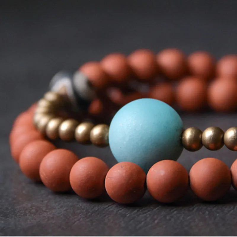 Leif | Handmade Natural Stones Bracelet - Red Jasper & Amazonite