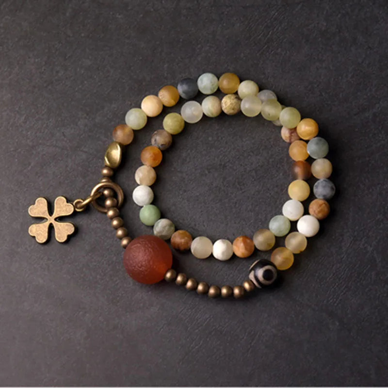 Leif | Handmade Natural Stones Bracelet - Yellow Jade