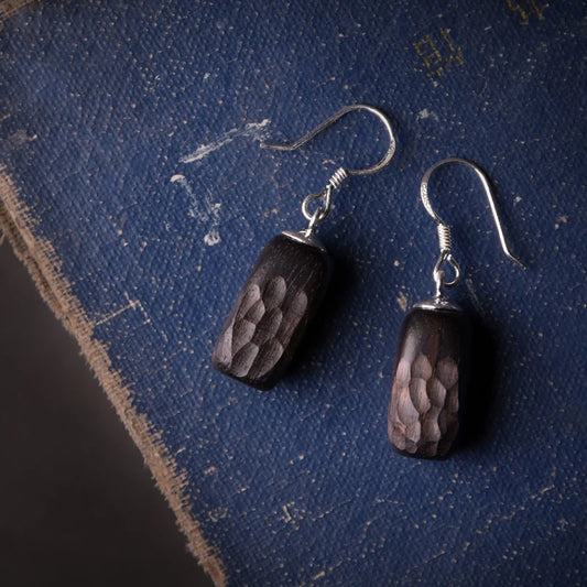 Hilda | Handmade Ebony Drop Earrings