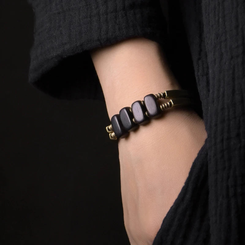 Thyra | Handmade Ebony & Copper Bracelet