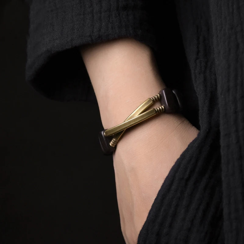 Thyra | Handmade Ebony & Copper Bracelet