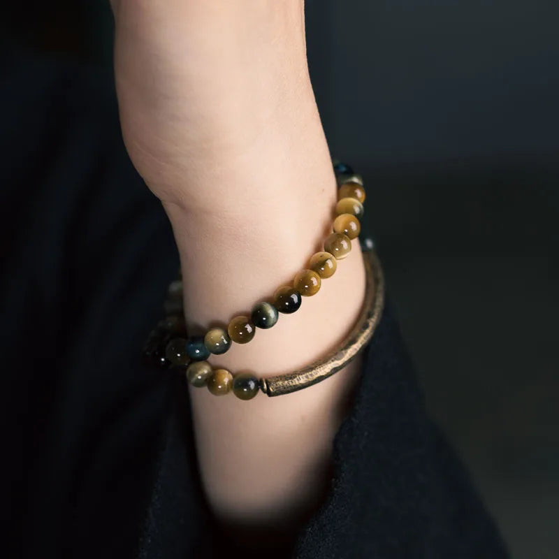 Hermod | Tiger Eye & Copper Handmade Bracelet