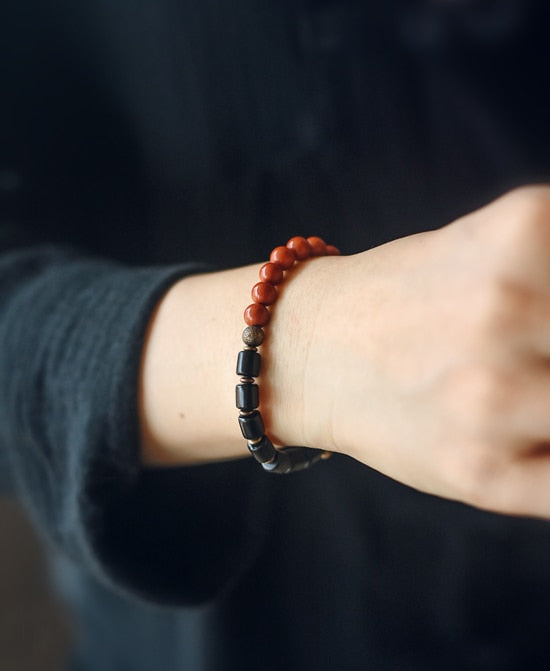 Kajoon Odine Natural Stones, Ebony & Copper Bracelet 08