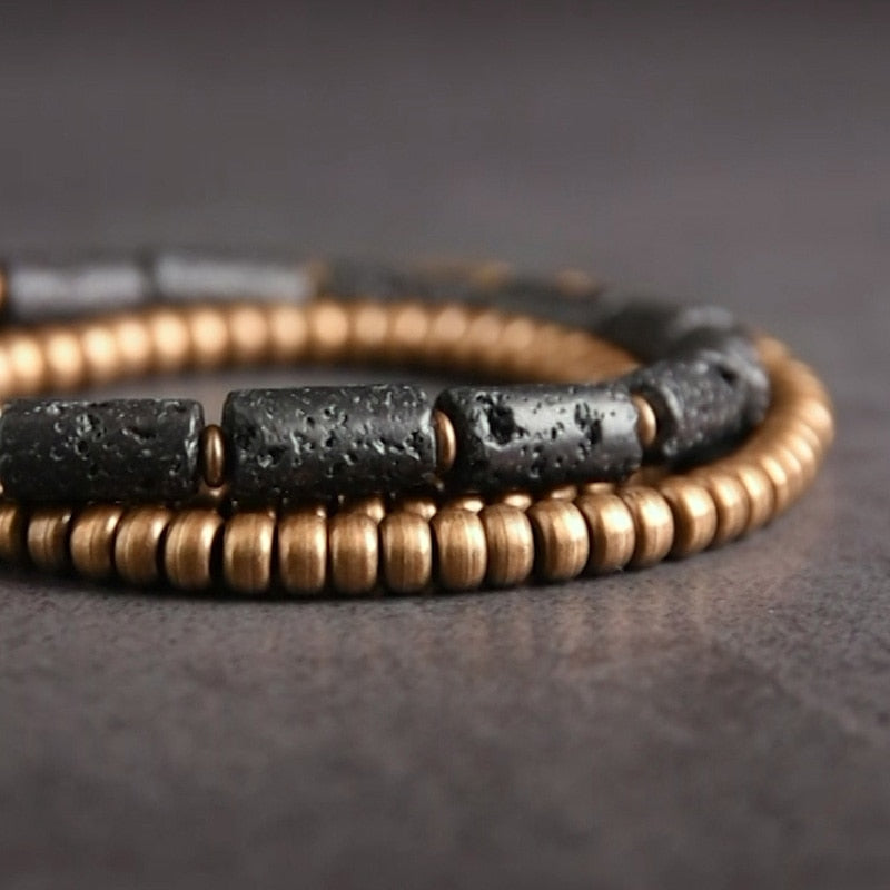 Kajoon Hagan Handmade Black Lava & Copper Bracelet 03