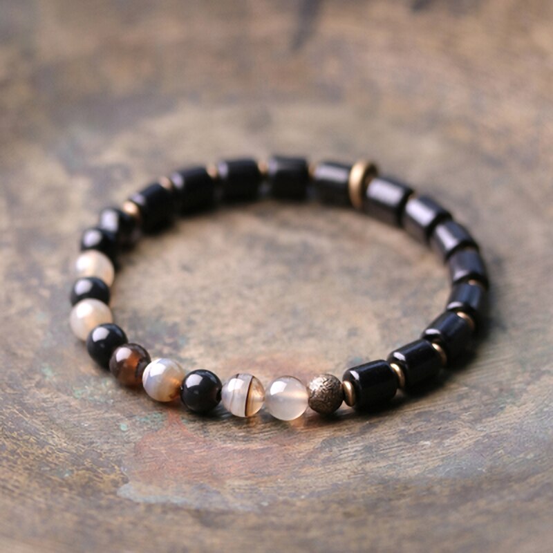 Kajoon Odine Natural Stones, Ebony & Copper Bracelet 04