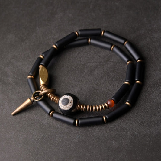 Kajoon Revna Handmade Black Agate & Copper Bracelet 01