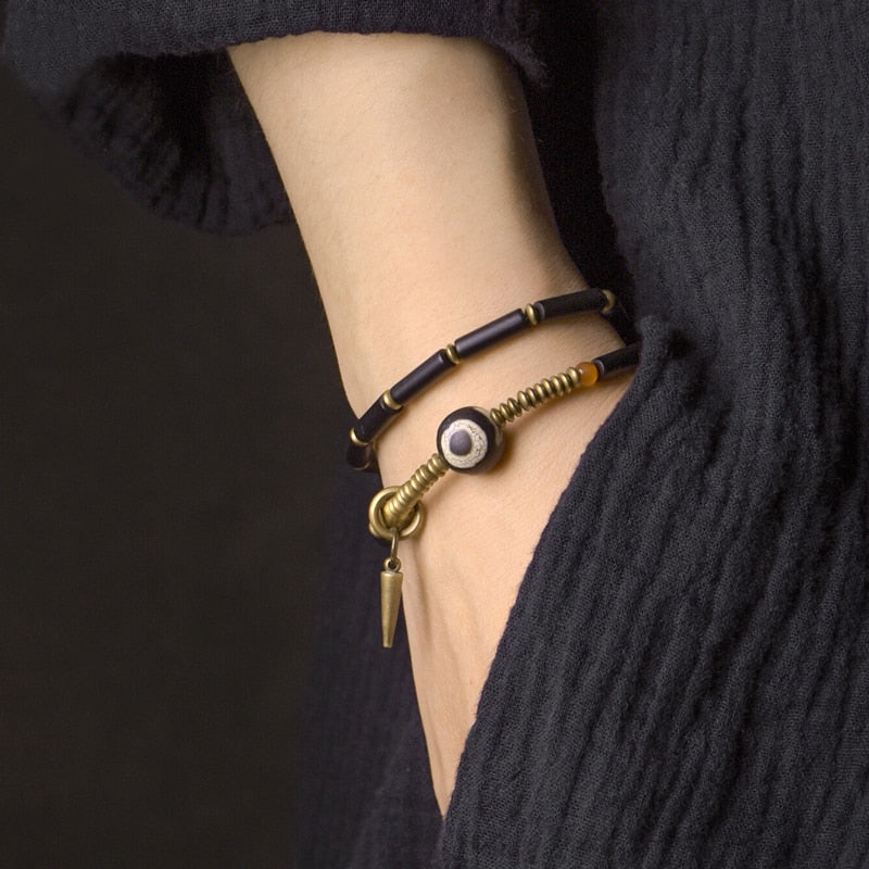 Kajoon Revna Handmade Black Agate & Copper Bracelet 02