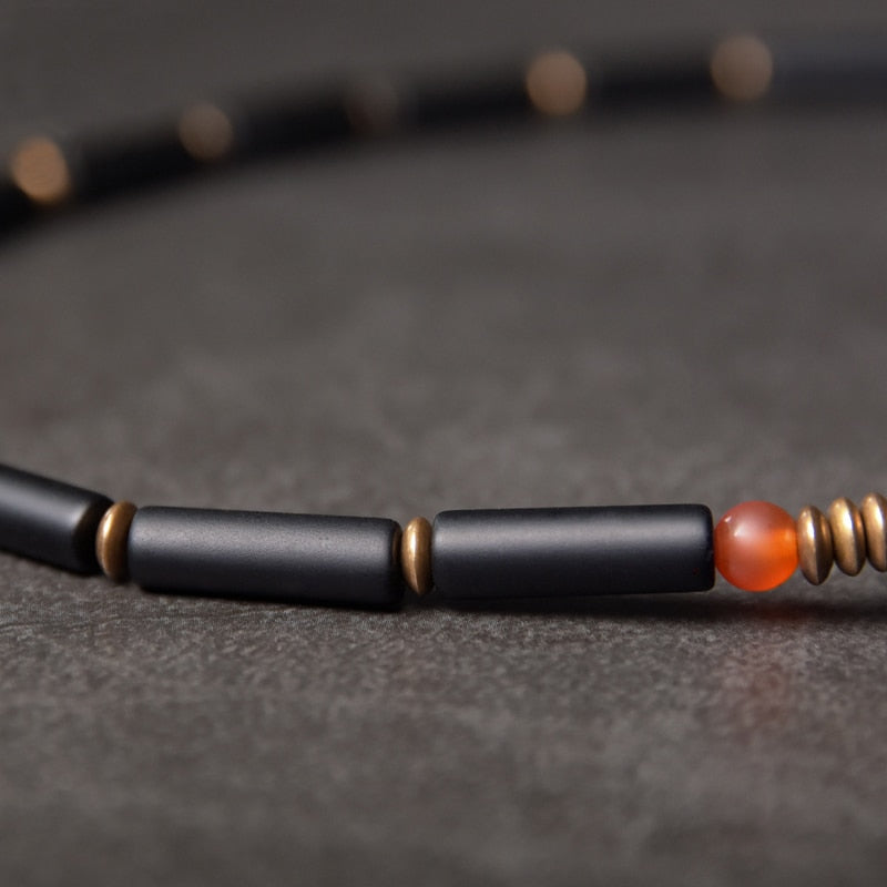 Kajoon Revna Handmade Black Agate & Copper Bracelet 03