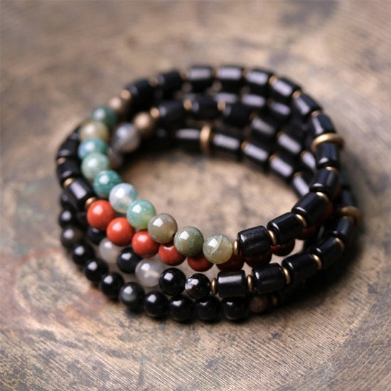 Kajoon Odine Natural Stones, Ebony & Copper Bracelet 07